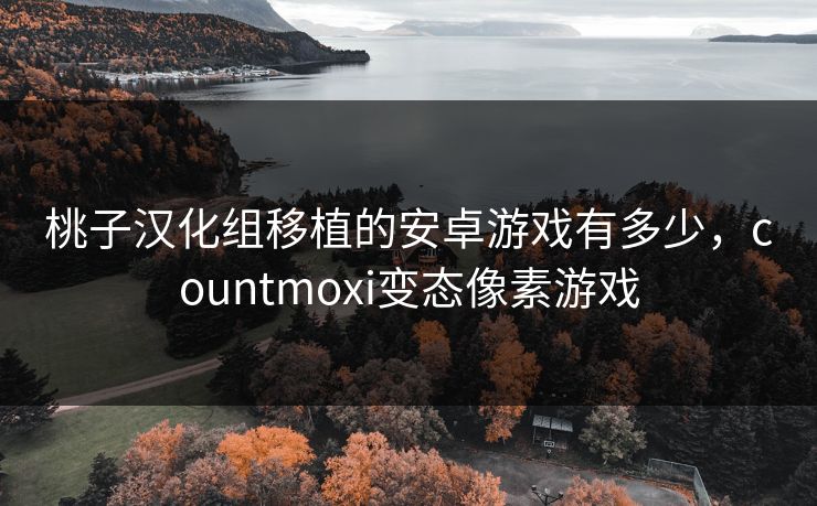 桃子汉化组移植的安卓游戏有多少,countmoxi变态像素游戏